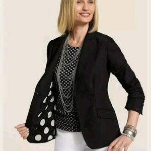 Chico's Polka Dot One Button Blazer Sz 20 (4)